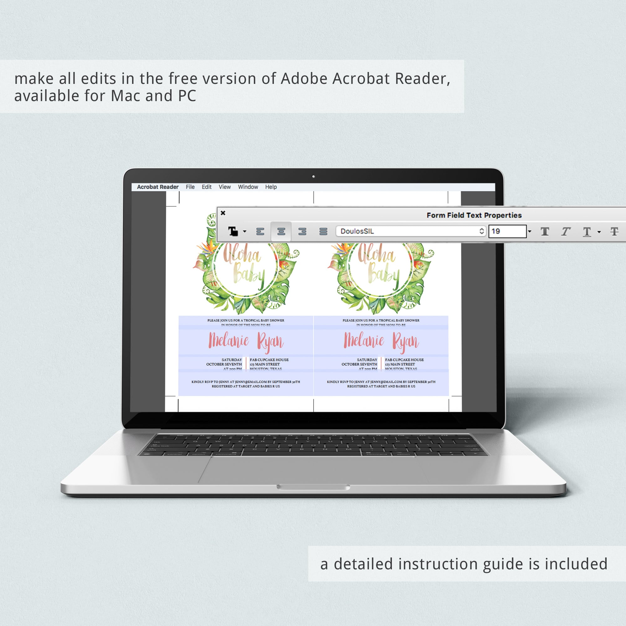 Girl Baby Shower evite template by LittleSizzle