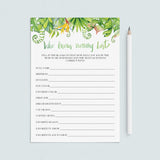 Download hawaiian themed baby party games PDF by LittleSizzle