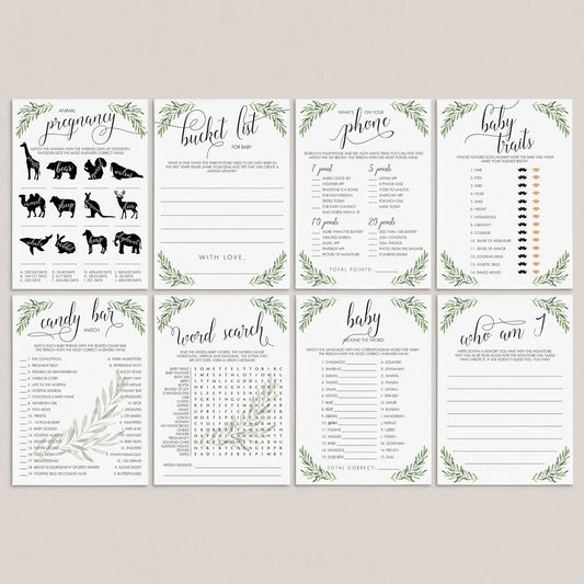 Neutral BabyShower Games Package Digital Files by LittleSizzle