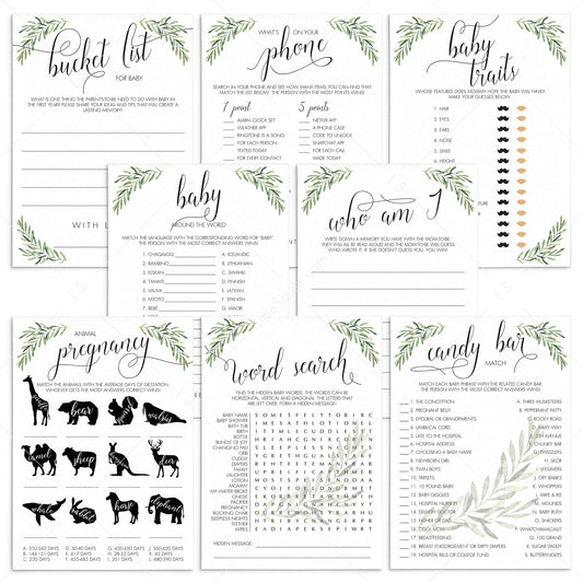 Neutral BabyShower Games Package Digital Files by LittleSizzle