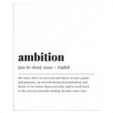 Ambition Definition Print Instant Download by LittleSizzle