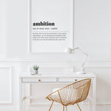 Ambition Definition Print Instant Download