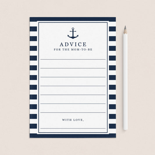 Printable Nautical Advice Cards by LittleSizzle