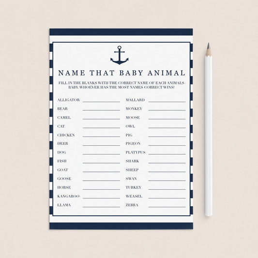 Name the baby animal game for boy shower by LittleSizzle