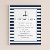 Instant download sink or swim dont say baby table sign by LittleSizzle
