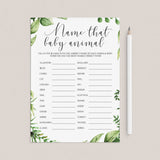Name that baby animal baby shower game answers download by LittleSizzle