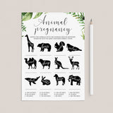 Greenery Themed Baby Shower Games Pack of 4