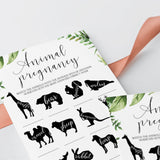 Greenery Themed Baby Shower Games Pack of 4