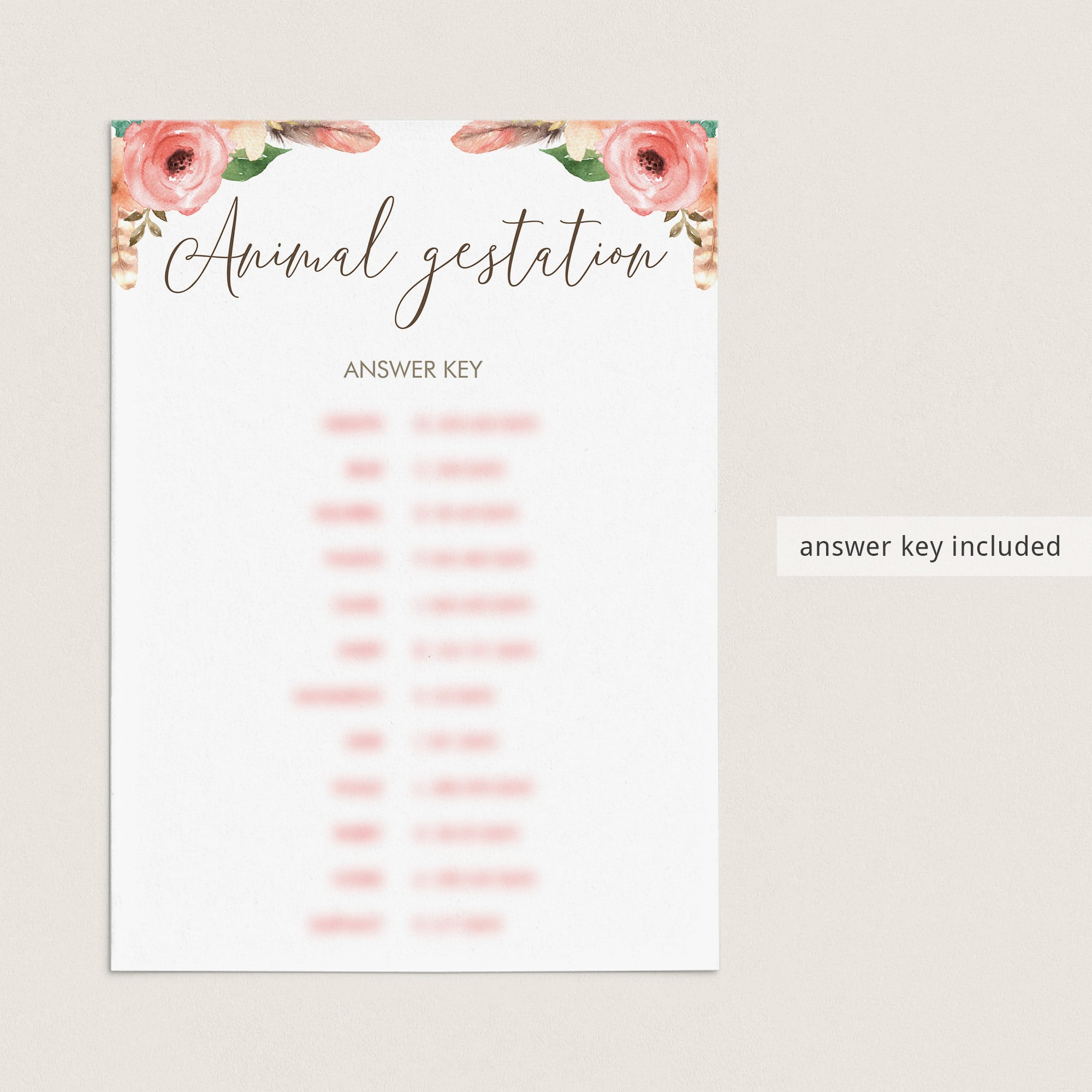 Pink roses baby shower games for girl by LittleSizzle