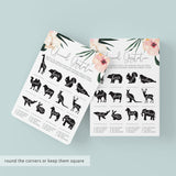 Tropical Baby Shower Game Animal Gestation Printable