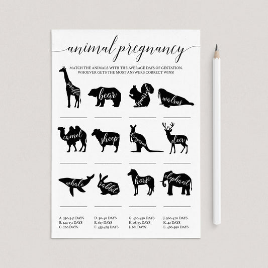 Black and white baby animals game by LittleSizzle