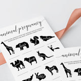 Animal pregnancy baby shower game by LittleSizzle