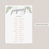 Animal Pregnancy Game Gender Neutral Baby Shower