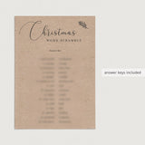 Rustic Christmas Family Games Bundle Kraft Instant Download