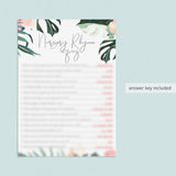 Nursery Rhyme Quiz for Summer Baby Shower