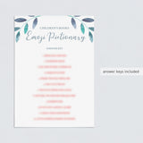 Complete Baby Shower Games Pack Winter Themed Printables