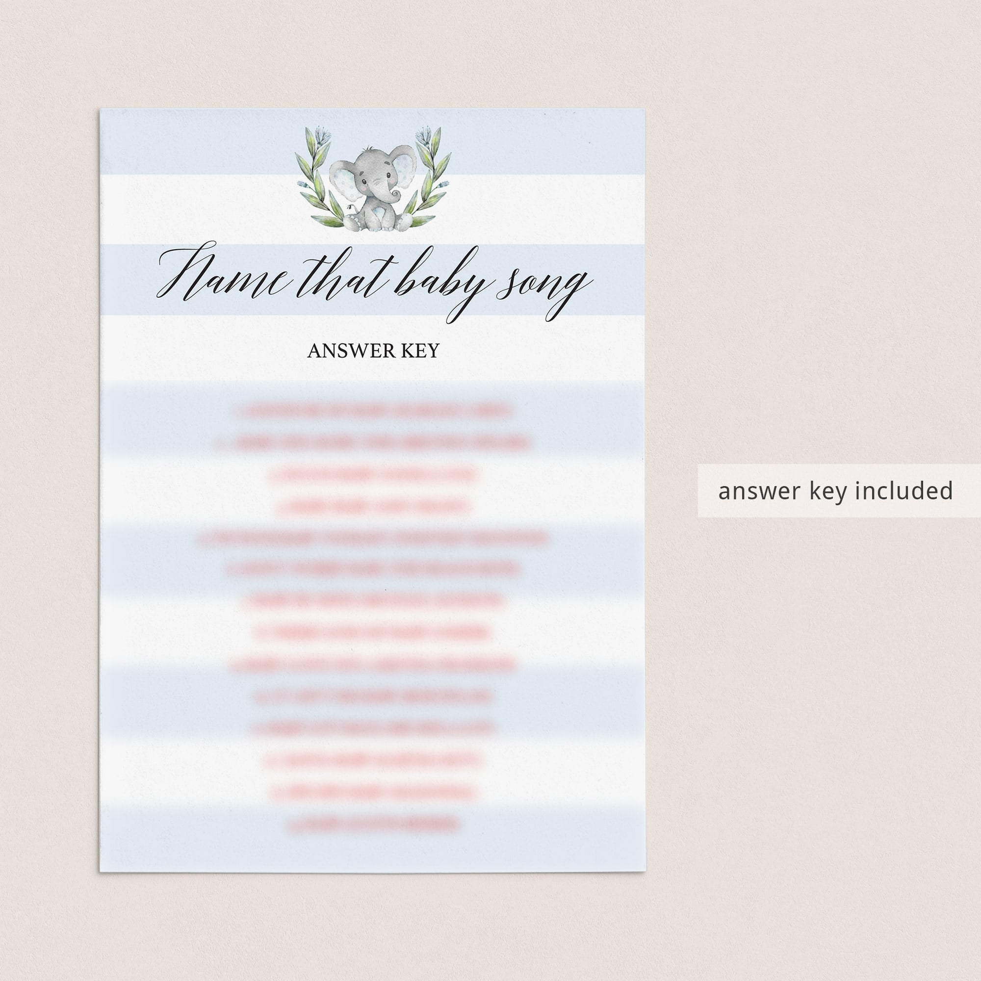 Guess that song baby shower game for boy party by LittleSizzle