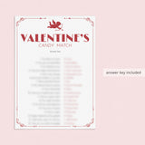 Valentines Candy Bar Match Game Printable
