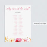 Fall Flowers Baby Shower Games Bundle Instant Download