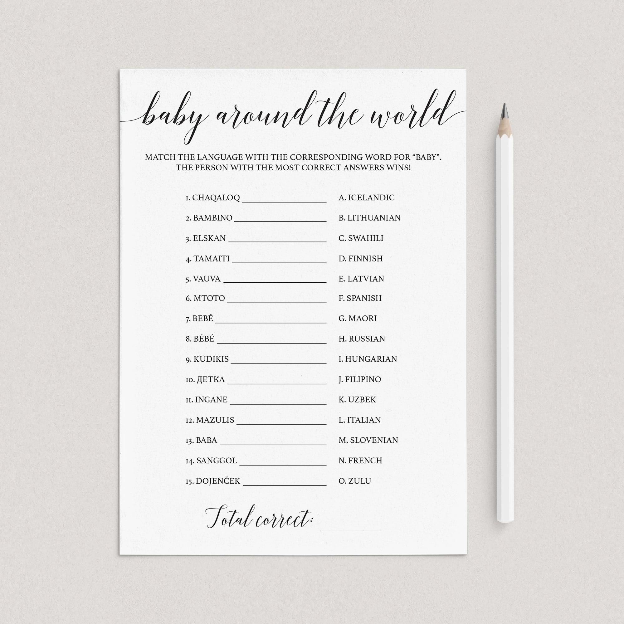 Unique baby shower games by LittleSizzle