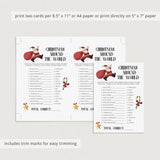 Funny Holiday Game Christmas Around The World Printable