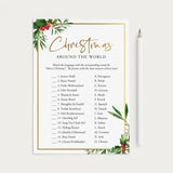 Around The World Christmas Party Game Printable by LittleSizzle