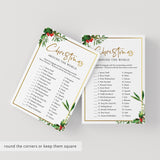 Around The World Christmas Party Game Printable