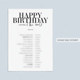 Born in 1958 67th Birthday Party Games Bundle For Men
