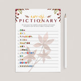 Burgundy Leaves Baby Shower Emoji Game Printable by LittleSizzle