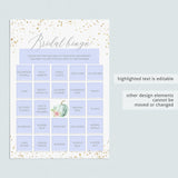 Watercolor Pumpkin Bridal Shower Bingo for Large Groups