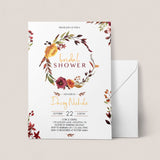 Burgundy Floral Bridal Shower Package Autumn Wedding Printables