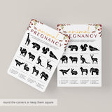 Animal Pregnancy Baby Shower Game Printable Burgundy