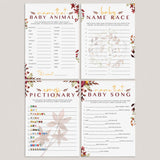 Fall BabyShower Games Bundle Printable by LittleSizzle