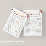 Autumn Leaves Baby Shower Game Printable Pregnancy Candy Match