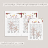 Fall Wedding Word Search Game Printable