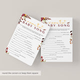 Boho Chic BabyShower Game Name That Baby Song Instant Download