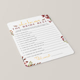 Fall In Love Bridal Shower Games Package Printable