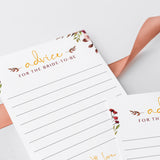 Burgundy bridal shower advice for bride to be printable by LittleSizzle