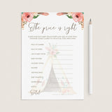 Pink Floral Baby Shower Games Aztec Theme