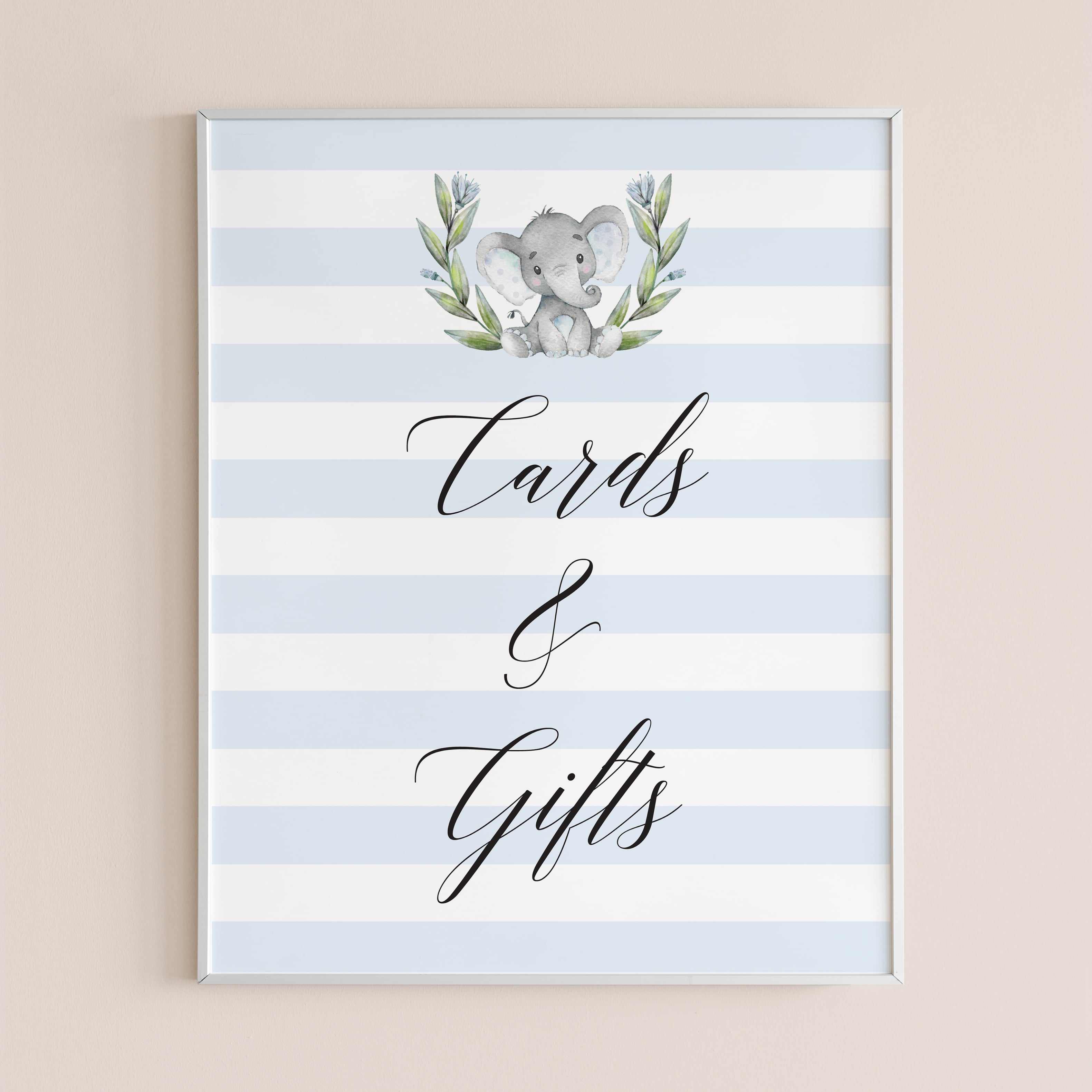 Elephant party gifts sign printable by LittleSizzle