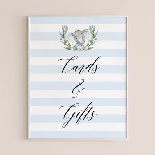 Elephant party gifts sign printable by LittleSizzle