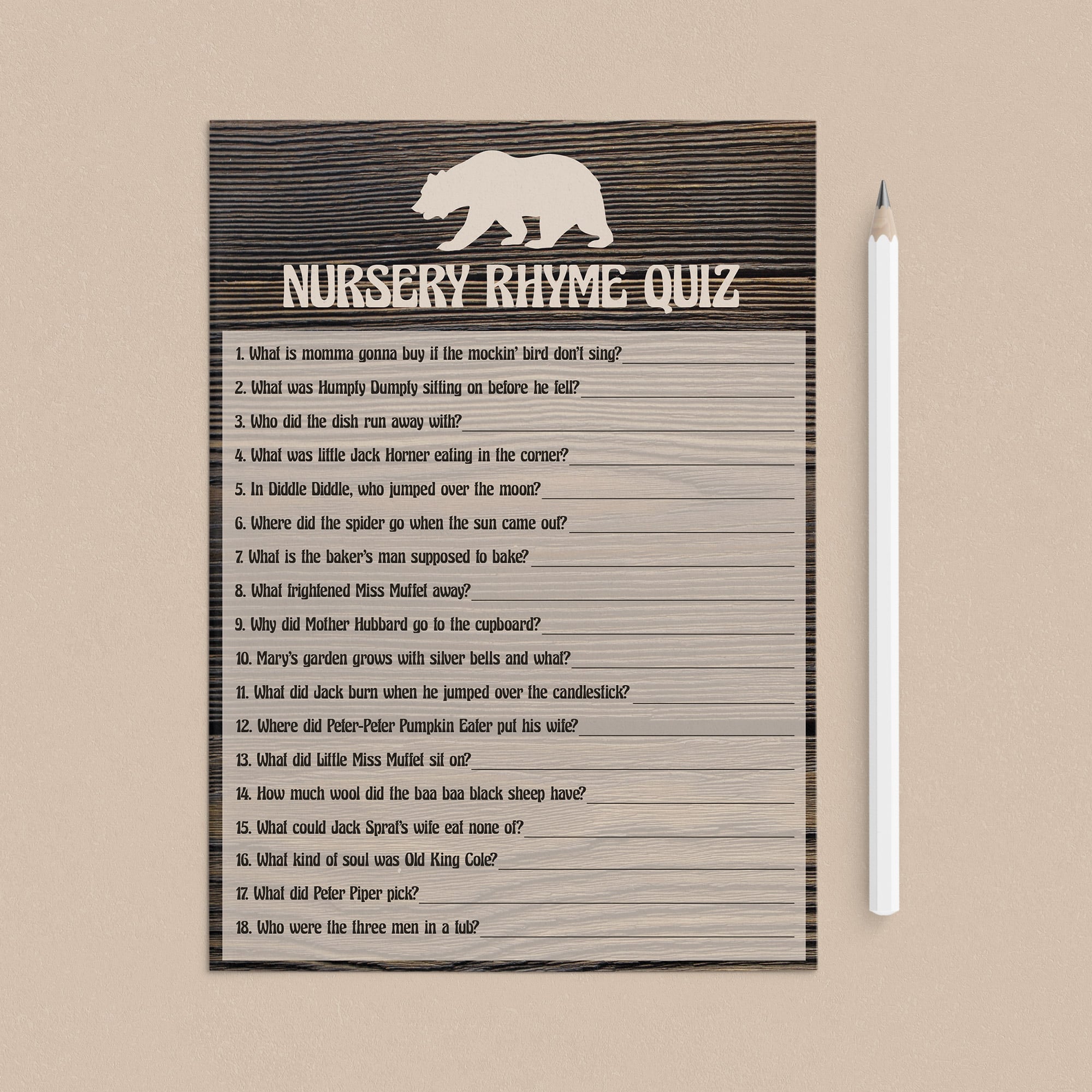 Baby nursery rhyme game woods by LittleSizzle