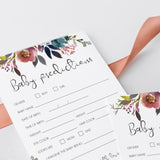 Boho Shower New Baby Predictions Game Printable