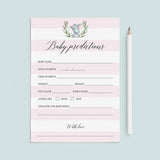 Printable baby gender prediction games by LittleSizzle