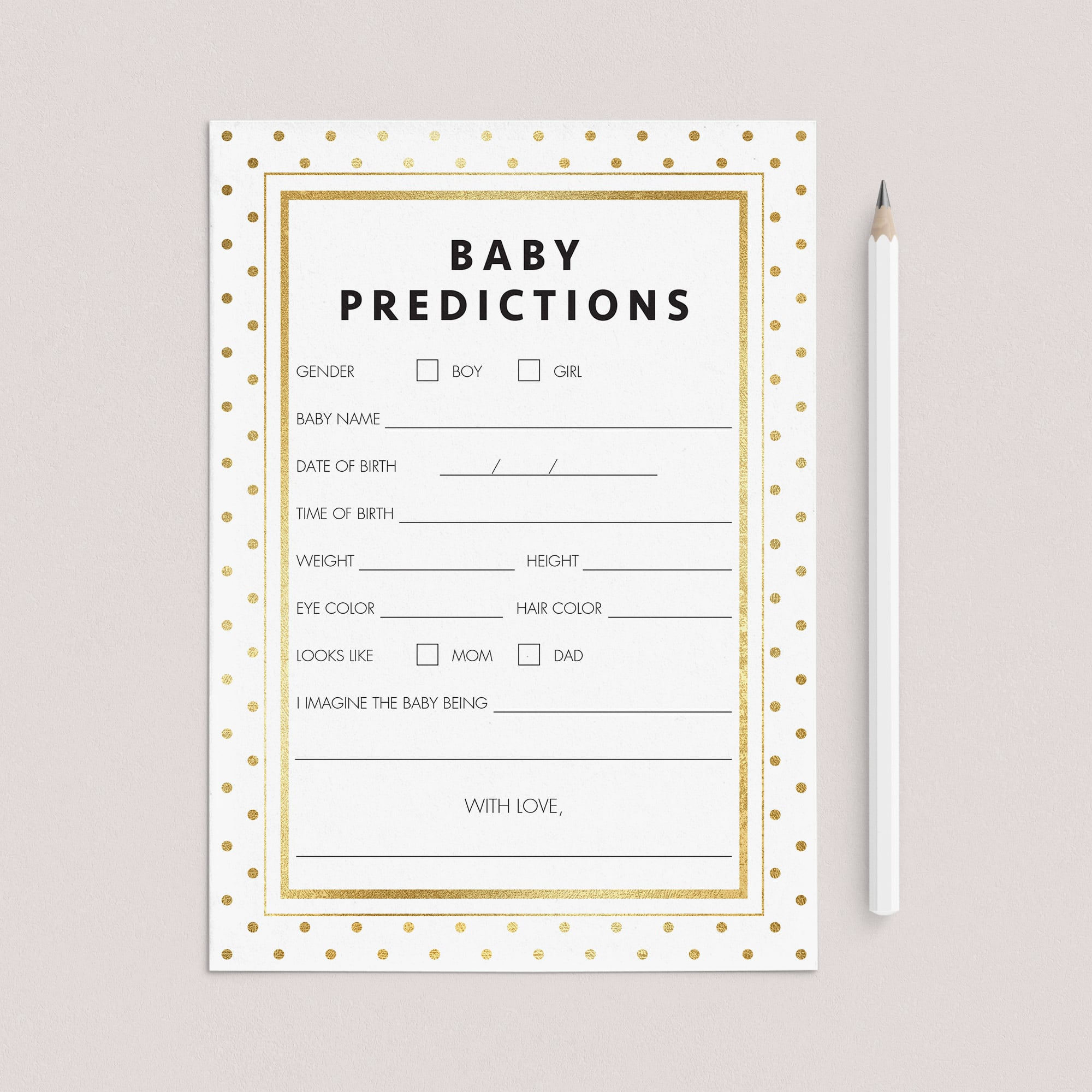 Easy baby party games gold by LittleSizzle