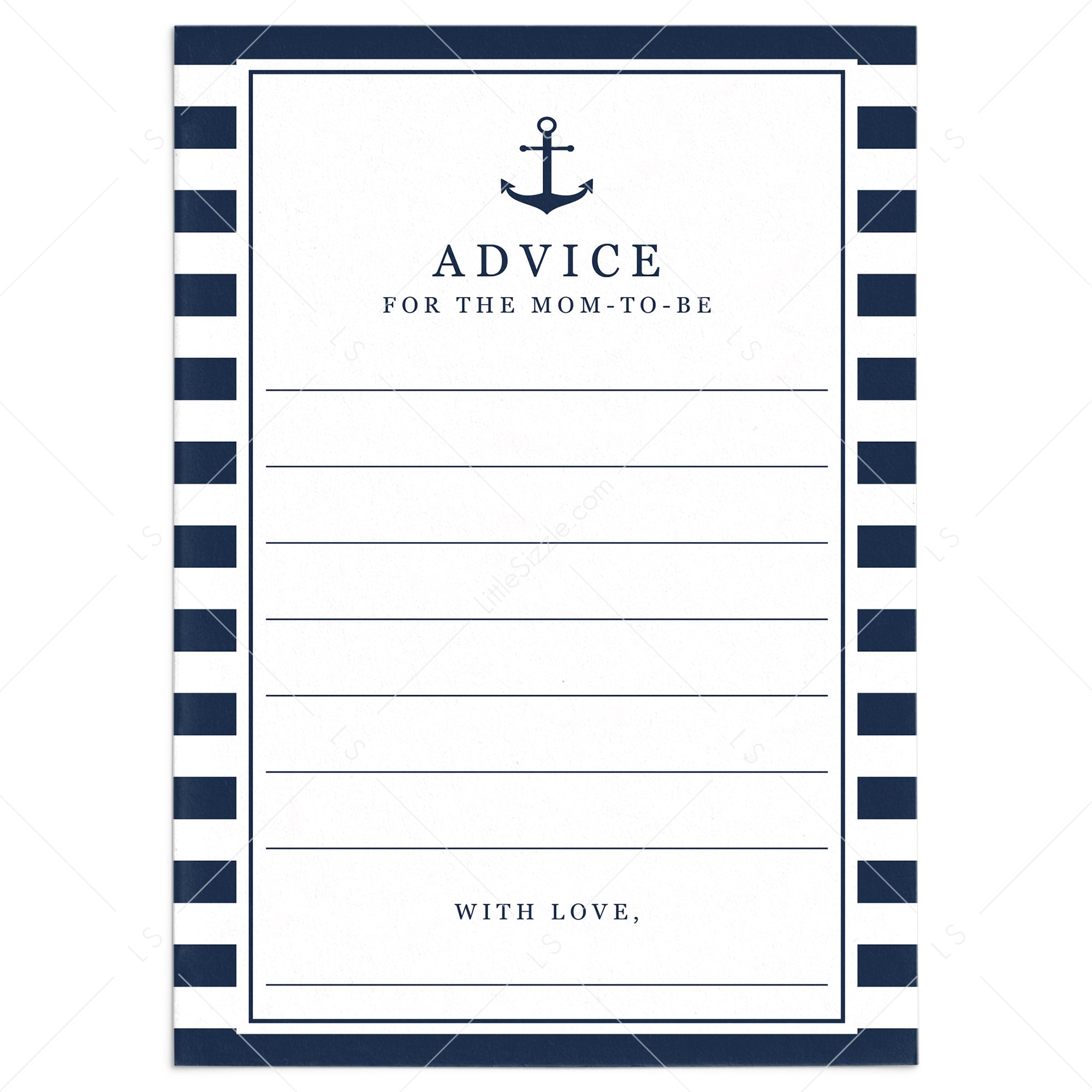 Printable Nautical Advice Cards by LittleSizzle