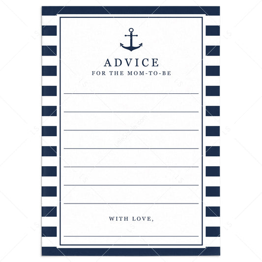 Printable Nautical Advice Cards by LittleSizzle