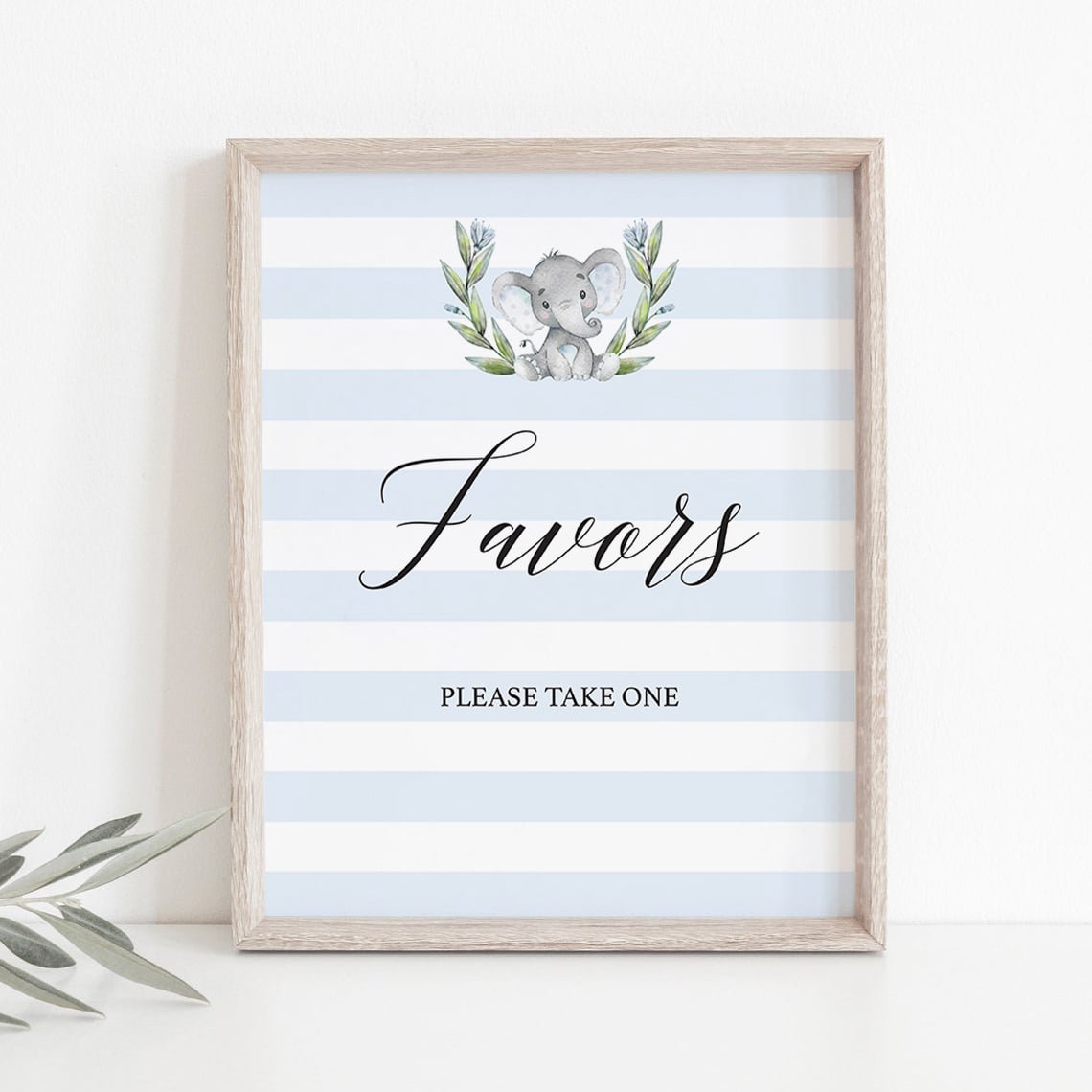 Elephant party favors sign download PDF by LittleSizzle
