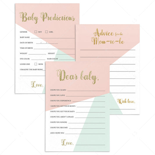 Printable Baby Shower Girl Games by LittleSizzle
