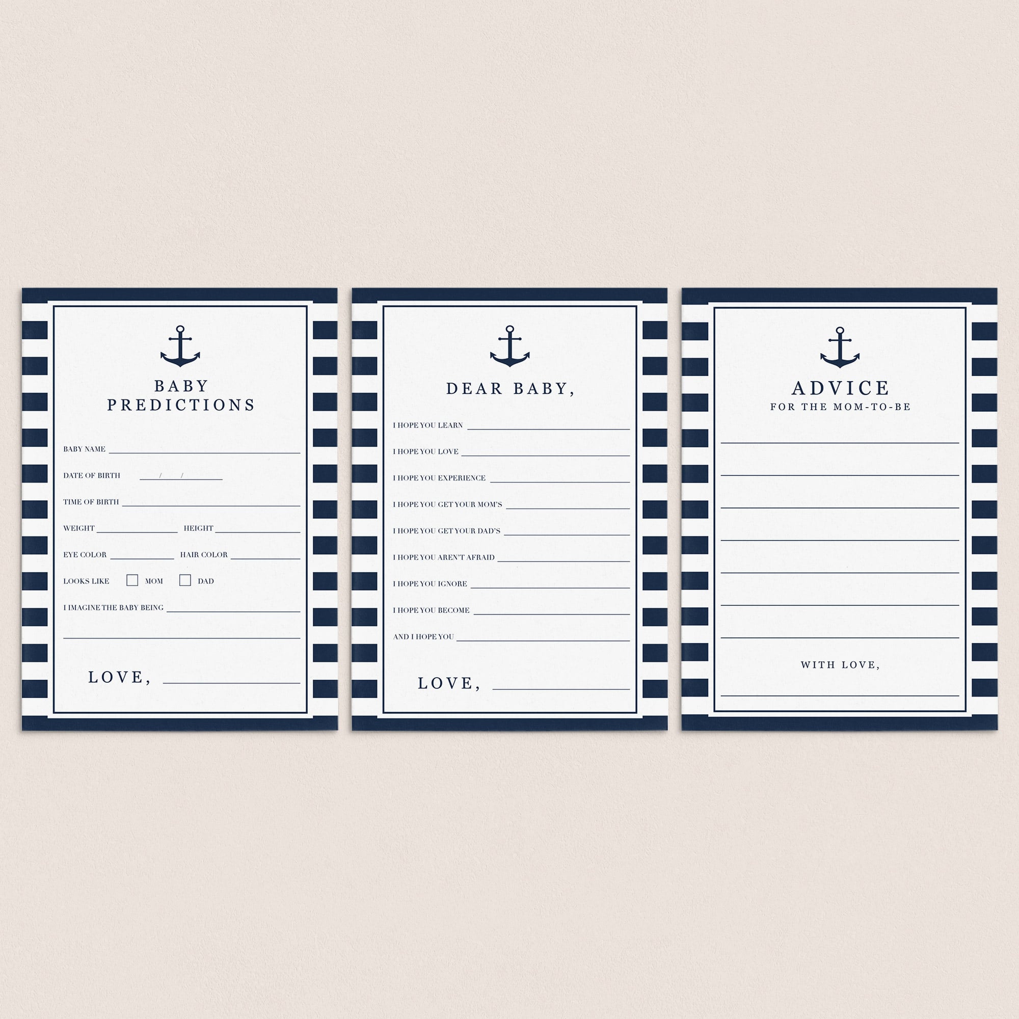 Nautical Baby Shower Games Download by LittleSizzle